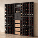 Parete Modulo Legno - 280 bottiglie