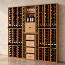 Parete Modulo Legno - 280 bottiglie