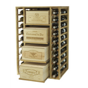 Modulo Legno 4 Ripiani Scorrevoli K546 - 4 Casse da 12 bottiglie