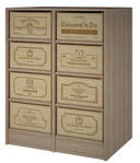 Modulo Legno 8 Ripiani Scorrevoli K545 - 8 Casse da 12 bottiglie