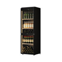 Black Cellar Fridge 124 Bottles Double Temperature