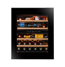 Wifi-eingebauter Weinkeller mit selbstbelüfteter Säule für 29 Flaschen Duale Temperatur – Push-Pull-Öffnung