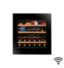 Integrierter, selbstbelüfteter Weinkeller-Säulenkühlschrank mit WLAN für 24 Flaschen. Duale Temperatur – Push-Pull-Öffnung