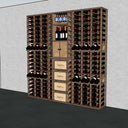 Houten module wand - 280 flessen