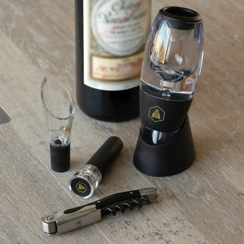 Laguiole Wine Aerator with 4 Accessories