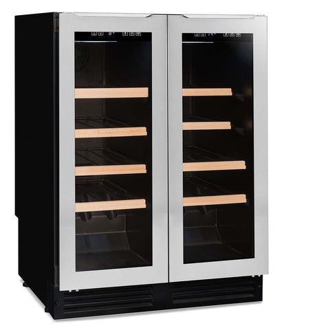 Built-in cellar fridge for 47 bottles, double temperature