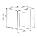 Wifi-eingebauter Weinkeller mit selbstbelüfteter Säule für 29 Flaschen Duale Temperatur – Push-Pull-Öffnung