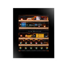 Wifi-eingebauter Weinkeller mit selbstbelüfteter Säule für 29 Flaschen Duale Temperatur – Push-Pull-Öffnung