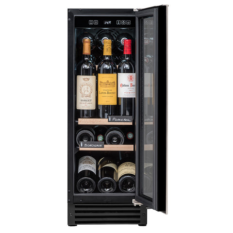 Built-in wine cellar fridge for 21 bottles, single temperature
