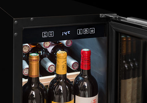 Built-in wine cellar fridge for 21 bottles, single temperature