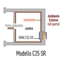 C25/S - Clima Monoblocco recessed wall - Cooling + Heating up to 25 m3