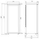 Black LARGE Single Temperature Cheese Fridge Cellar