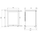 Black SMALL Single Temperature Cheese Refrigerator Cellar