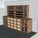 Houten module wand - 634 flessen