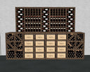 Houten module wand - 634 flessen