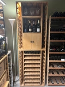 Holzmodul 9 Schieberegale + Flügeltüren – 85 Flaschen