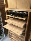 Holzmodul 9 Schieberegale + Flügeltüren – 85 Flaschen