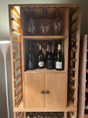 Holzmodul 9 Schieberegale + Flügeltüren – 85 Flaschen