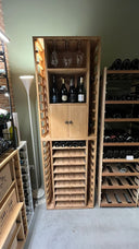 Holzmodul 9 Schieberegale + Flügeltüren – 85 Flaschen