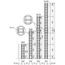 Front Wall 8x3 Portabottiglie in Acciaio