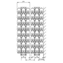 Front Wall 8x3 Portabottiglie in Acciaio