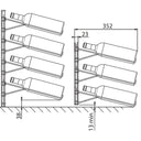 Front Wall 8x3 Portabottiglie in Acciaio