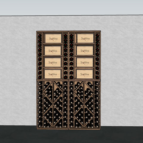 Wood Module Wall - 256 bottles