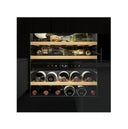 Black Column Built-in Self-Ventilated Refrigerator Cellar for 24 Bottles - Push Pull Opening