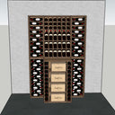 Houten module wand - 244 flessen