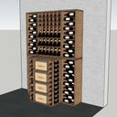 Houten module wand - 244 flessen