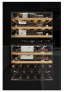 Integrierter, selbstbelüfteter Kühlkeller mit schwarzer Säule für 47 Flaschen – Push-Pull-Öffnung