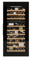 Eingebauter Weinkeller-Kühlschrank mit schwarzer Säule für 70 Flaschen – einziehbarer Griff