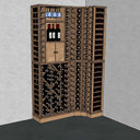 Houten hoekrek - 168 flessen