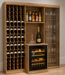 Modulaire en bois pour mur  - 120 bouteilles