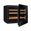 Wijnkoelkast Inbouw Kolommodel Met Wifi 29 flessen Dubbele Temperatuur - Push Pull Opening