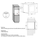 Integrierter, selbstbelüfteter Weinkeller-Säulenkühlschrank mit WLAN für 24 Flaschen. Duale Temperatur – Push-Pull-Öffnung