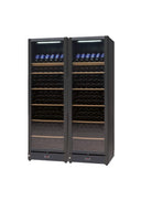 Cellar Fridge 382 bottles Double Temperature Black