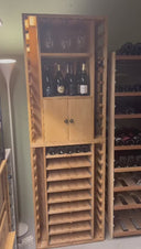 Holzmodul 9 Schieberegale + Flügeltüren – 85 Flaschen