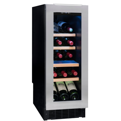 Built-in wine cellar fridge for 21 bottles, single temperature