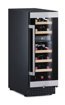 Built-in refrigerator Cantina 18 bottles Black Inox Double Temperature