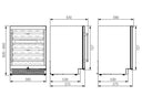 Cantina Frigo Incasso 46 bottiglie Black Doppia Temperatura