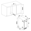 Cave à vin encastrable noire pour 22 bouteilles, mono température