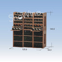Cavicase 6 Ripiani scorrevoli - 36 Bottiglie - Portabottiglie in Legno