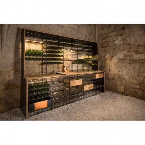 Cellar 168 Portabottiglie in Acciaio