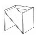 Diagonal container with 2 spaces 40 cm