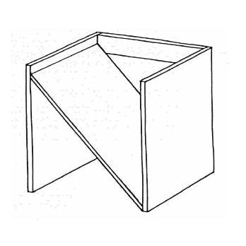 Contenitore Diagonale a 2 Spazi 40 cm