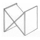 Container"X"with 4 spaces 40 cm