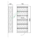 Cristall - Armadio100 calici in Plexiglass/Metallo