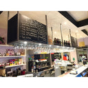 Cubik 100 Angolo - Metal Glass Holder and Bottles with Luminous ceiling