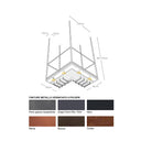 Cubik 100 Angolo - Metal Glass Holder and Bottles with Luminous ceiling